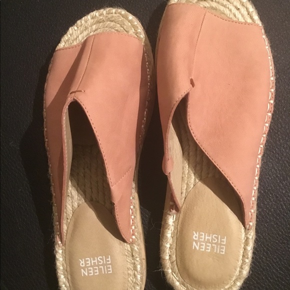 EILEEN FISHER Milly Espadrille Slide Sandal Pink - Picture 4 of 8
